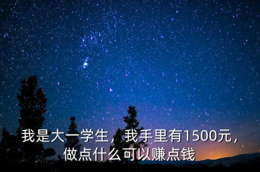 我是大一學(xué)生，我手里有1500元，做點什么可以賺點錢