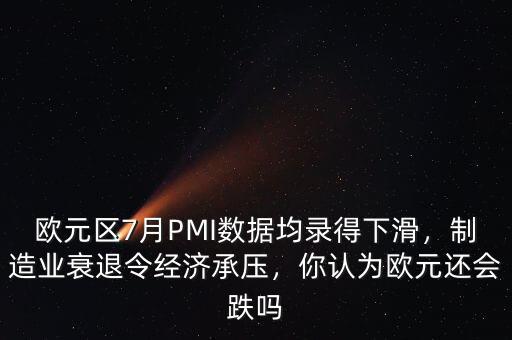 歐元區(qū)7月PMI數(shù)據(jù)均錄得下滑，制造業(yè)衰退令經(jīng)濟承壓，你認為歐元還會跌嗎