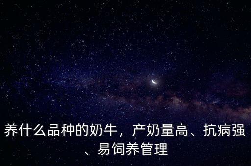 養(yǎng)什么品種的奶牛，產(chǎn)奶量高、抗病強(qiáng)、易飼養(yǎng)管理