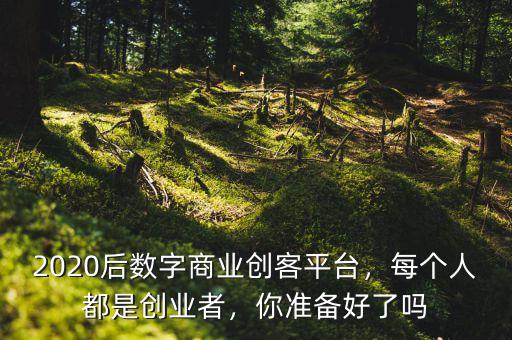 2020后數(shù)字商業(yè)創(chuàng)客平臺，每個(gè)人都是創(chuàng)業(yè)者，你準(zhǔn)備好了嗎