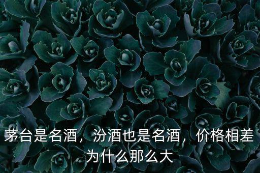 汾酒為什么貴,價格相差為什么那么大