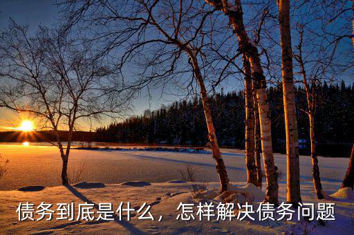 債務(wù)到底是什么，怎樣解決債務(wù)問(wèn)題