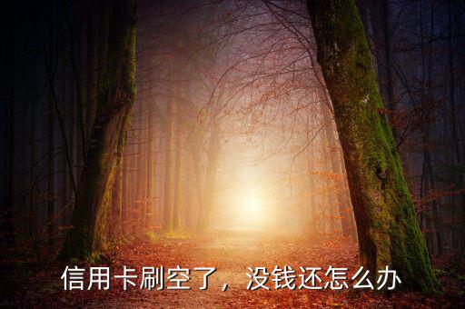 信用卡刷空了，沒錢還怎么辦