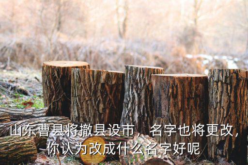 山東曹縣將撤縣設(shè)市，名字也將更改，你認為改成什么名字好呢