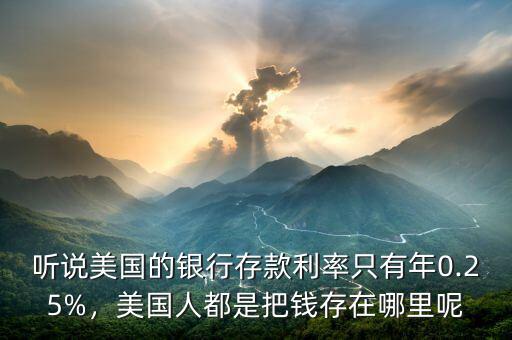 聽說美國(guó)的銀行存款利率只有年0.25%，美國(guó)人都是把錢存在哪里呢