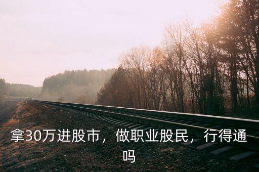 拿30萬進股市，做職業(yè)股民，行得通嗎