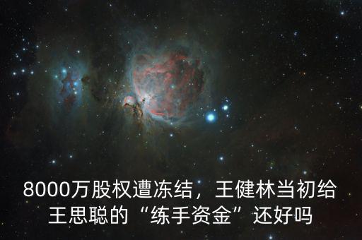 8000萬(wàn)股權(quán)遭凍結(jié)，王健林當(dāng)初給王思聰?shù)摹熬毷仲Y金”還好嗎