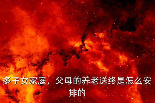 多子女家庭，父母的養(yǎng)老送終是怎么安排的
