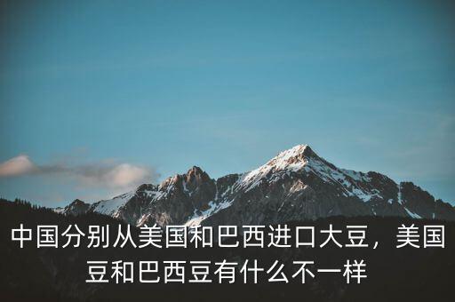 中國(guó)分別從美國(guó)和巴西進(jìn)口大豆，美國(guó)豆和巴西豆有什么不一樣