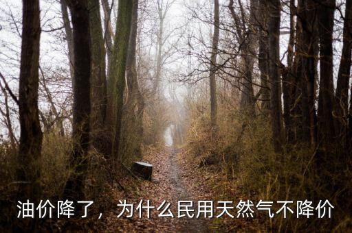 油價降了，為什么民用天然氣不降價