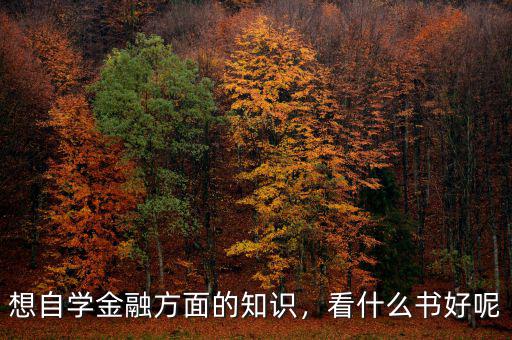 想自學(xué)金融方面的知識(shí)，看什么書好呢