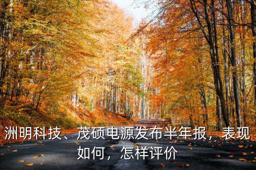 洲明科技、茂碩電源發(fā)布半年報，表現(xiàn)如何，怎樣評價