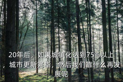 20年后，如果城鎮(zhèn)化達到75%以上，城市更新完畢，然后我們靠什么再發(fā)展呢
