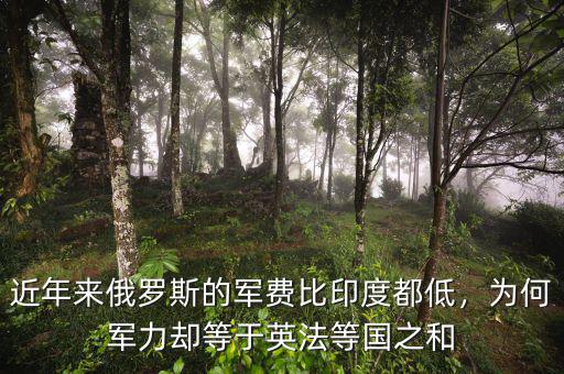 近年來俄羅斯的軍費比印度都低，為何軍力卻等于英法等國之和
