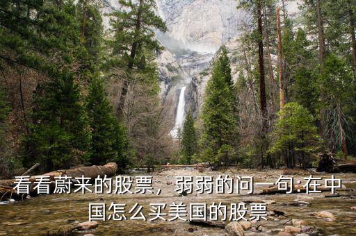 看看蔚來的股票，弱弱的問一句:在中國(guó)怎么買美國(guó)的股票