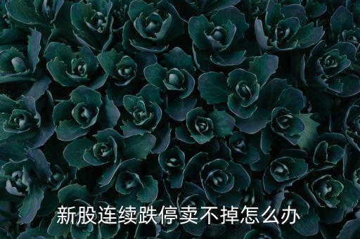 新股連續(xù)跌停賣(mài)不掉怎么辦