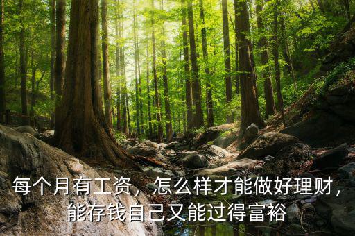 每個月有工資，怎么樣才能做好理財，能存錢自己又能過得富裕