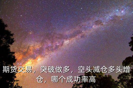 期貨交易，突破做多，空頭減倉多頭增倉，哪個(gè)成功率高