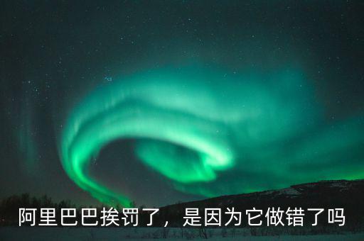 阿里巴巴挨罰了，是因為它做錯了嗎