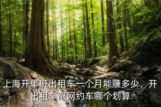 上海開單班出租車一個(gè)月能賺多少，開出租車跟網(wǎng)約車哪個(gè)劃算