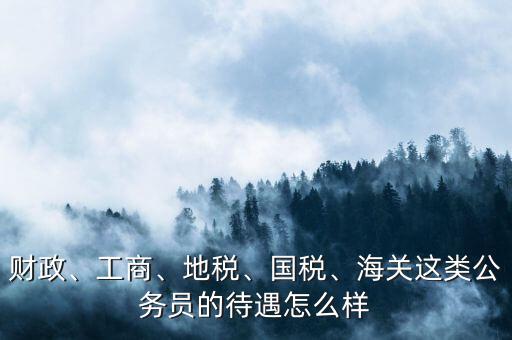 財政、工商、地稅、國稅、海關(guān)這類公務(wù)員的待遇怎么樣