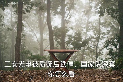 三安光電被質(zhì)疑后跌停，國家隊(duì)深套，你怎么看