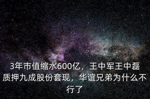 3年市值縮水600億，王中軍王中磊質(zhì)押九成股份套現(xiàn)，華誼兄弟為什么不行了
