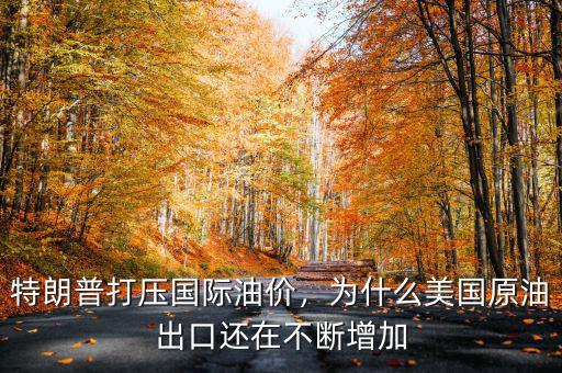 特朗普打壓國際油價(jià)，為什么美國原油出口還在不斷增加
