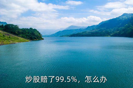 炒股賠了99.5%，怎么辦