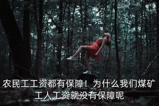 農(nóng)民工工資都有保障！為什么我們煤礦工人工資就沒(méi)有保障呢