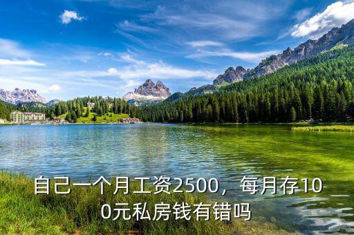 自己一個月工資2500，每月存100元私房錢有錯嗎
