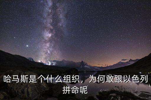 哈馬斯是個什么組織，為何敢跟以色列拼命呢