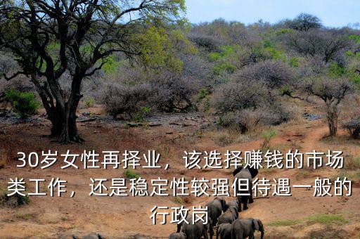 30歲女性再擇業(yè)，該選擇賺錢的市場類工作，還是穩(wěn)定性較強但待遇一般的行政崗