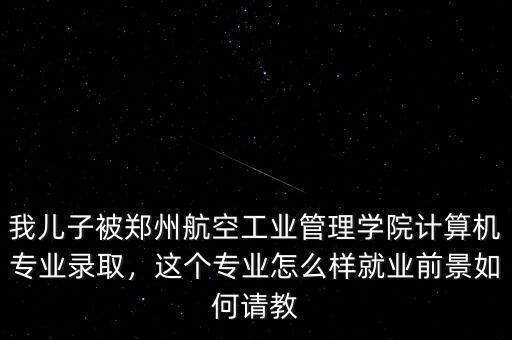 我兒子被鄭州航空工業(yè)管理學(xué)院計(jì)算機(jī)專業(yè)錄取，這個(gè)專業(yè)怎么樣就業(yè)前景如何請(qǐng)教