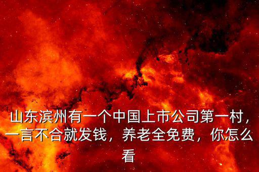 山東濱州有一個中國上市公司第一村，一言不合就發(fā)錢，養(yǎng)老全免費，你怎么看
