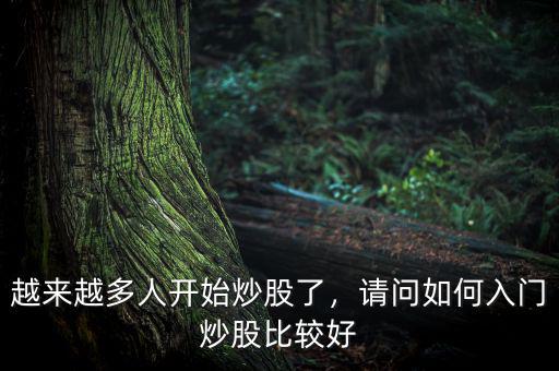 越來(lái)越多人開(kāi)始炒股了，請(qǐng)問(wèn)如何入門炒股比較好