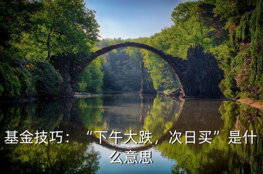 基金技巧：“下午大跌，次日買”是什么意思