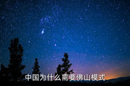 中國(guó)為什么需要佛山模式