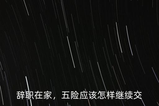辭職在家，五險應(yīng)該怎樣繼續(xù)交