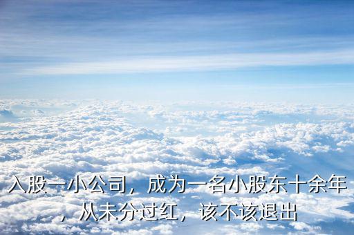 小股東十年未分紅怎么辦,小股東應該怎么辦