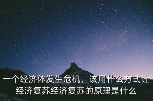 一個(gè)經(jīng)濟(jì)體發(fā)生危機(jī)，該用什么方式讓經(jīng)濟(jì)復(fù)蘇經(jīng)濟(jì)復(fù)蘇的原理是什么