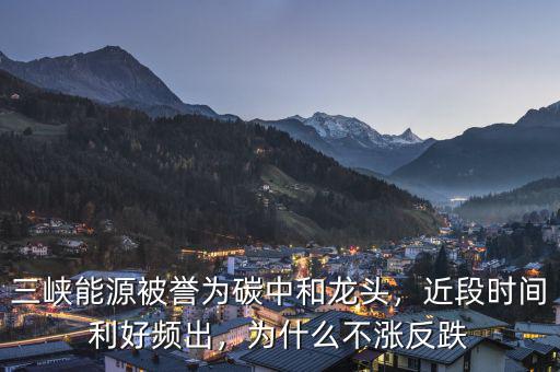 三峽能源被譽(yù)為碳中和龍頭，近段時(shí)間利好頻出，為什么不漲反跌