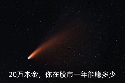 20萬本金，你在股市一年能賺多少