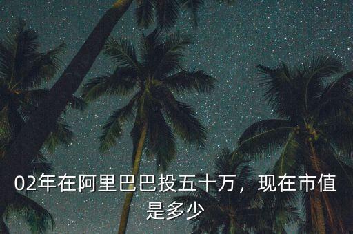02年在阿里巴巴投五十萬，現(xiàn)在市值是多少