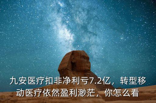 九安醫(yī)療扣非凈利虧7.2億，轉(zhuǎn)型移動(dòng)醫(yī)療依然盈利渺茫，你怎么看
