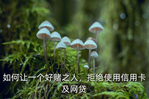 如何讓一個(gè)好賭之人，拒絕使用信用卡及網(wǎng)貸