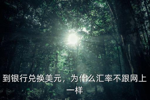 到銀行兌換美元，為什么匯率不跟網(wǎng)上一樣