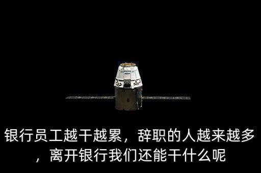 銀行員工越干越累，辭職的人越來越多，離開銀行我們還能干什么呢