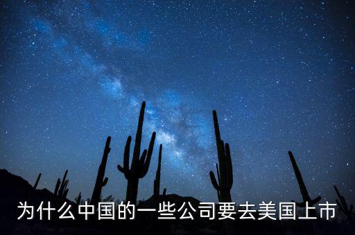 為什么中國(guó)的一些公司要去美國(guó)上市
