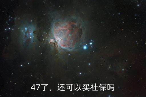47了，還可以買(mǎi)社保嗎